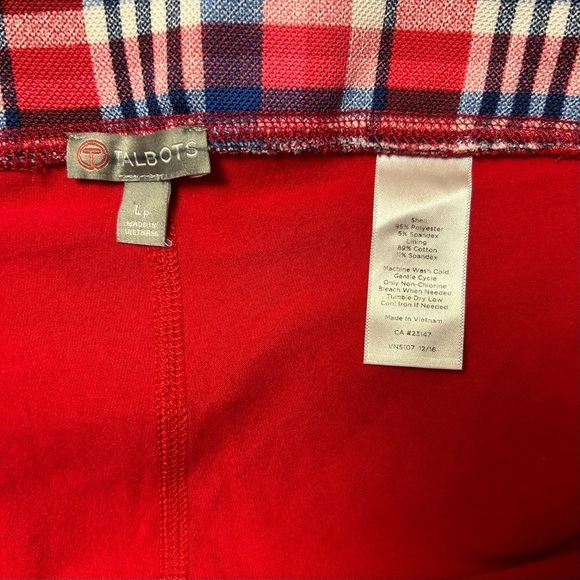 T Talbots Pique Plaid Schoolgirl Golf Tennis Skort with Pockets Size LP - Picture 6 of 8